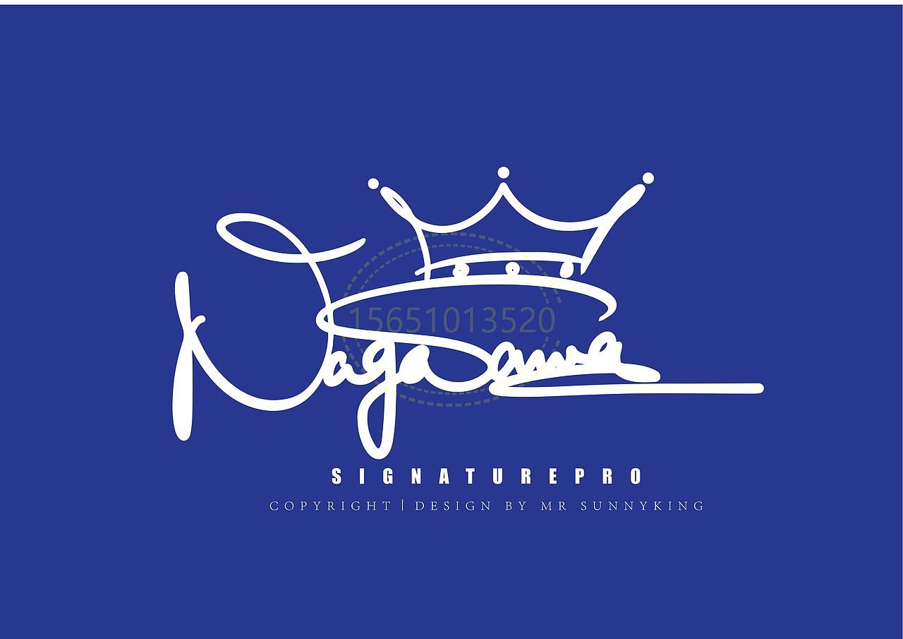 手写英文卡通签名丨南京孙老师丨版权作品丨华夏名流