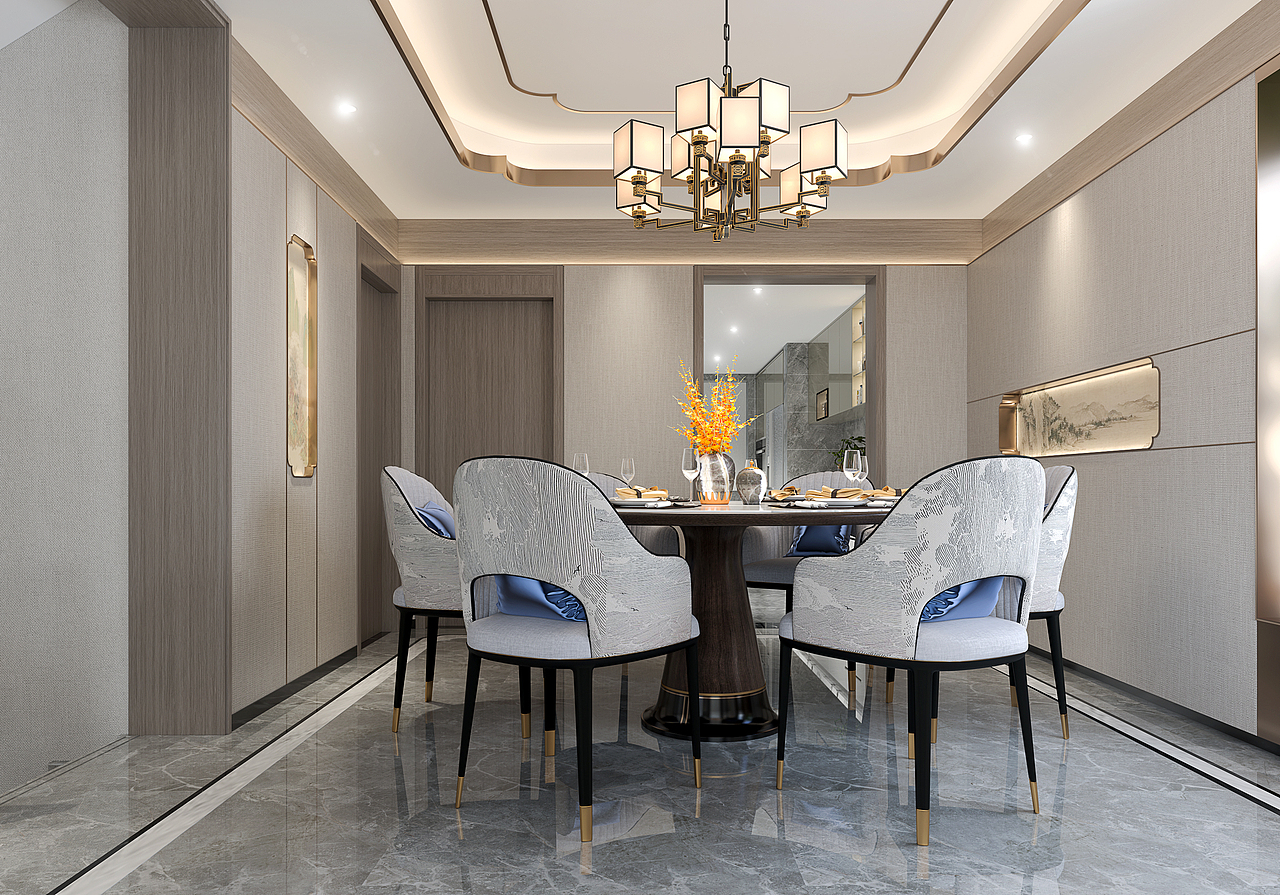 新中式别墅（图ZMzA0MTUzODQ0） - 家装设计 - 站酷设计师草沐辉原创素材 - 站酷ZCOOL