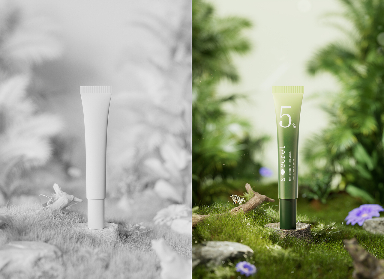 【产品渲染-写实美妆场景】（图ZMzE4ODAzOTM2） - 场景 - 站酷设计师周周吃堡原创素材 - 站酷ZCOOL