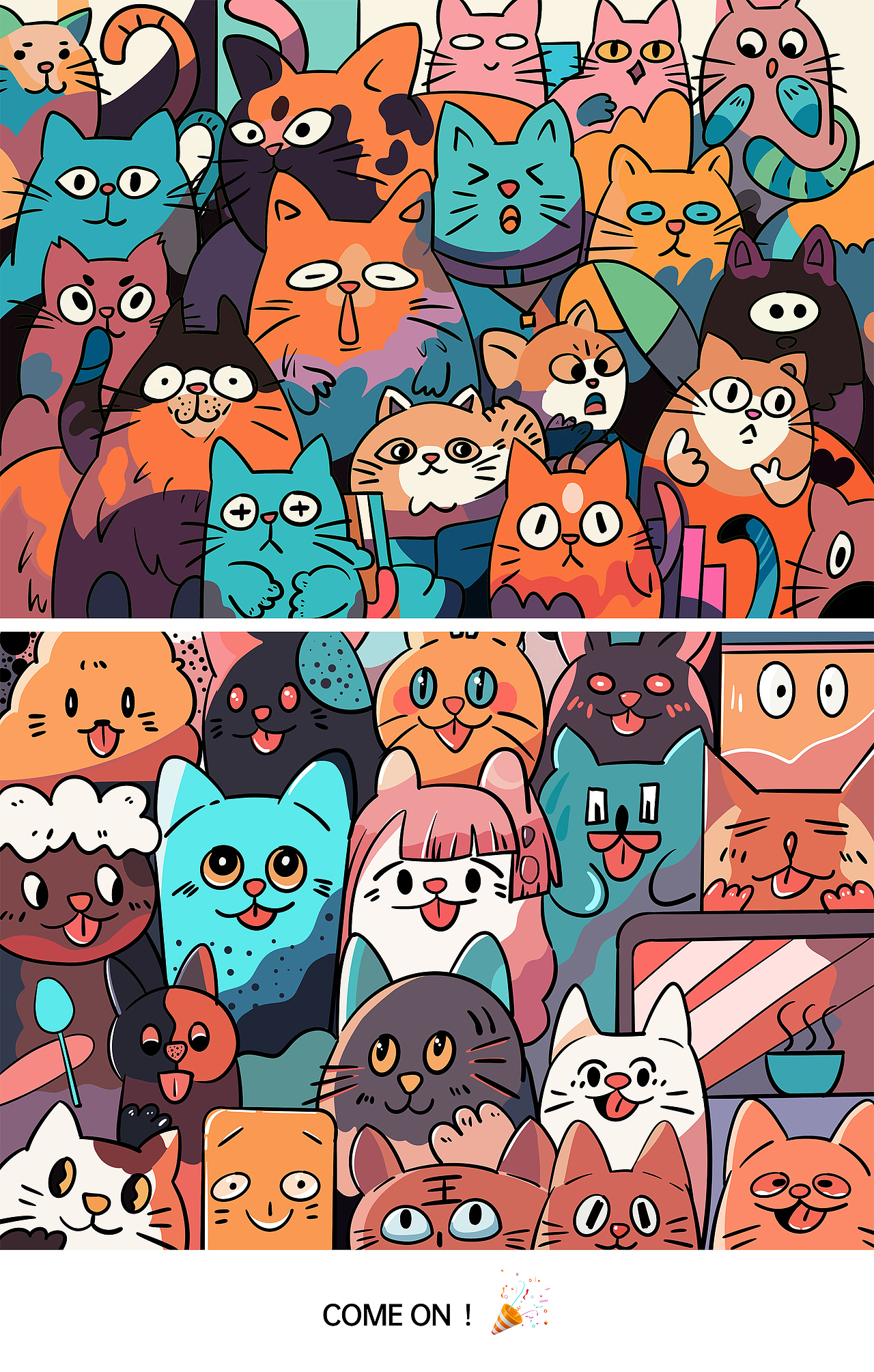 佳佳和她的朋友们（图ZMzQ2OTA0MDg0） - 艺术插画 - 站酷设计师逢墨绿原创素材 - 站酷ZCOOL