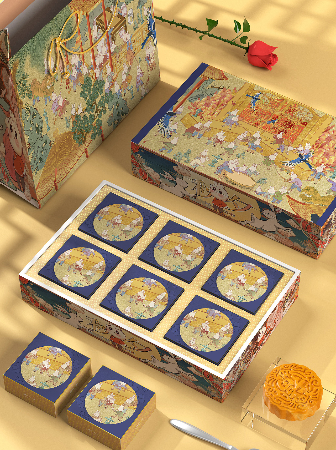 古画今绘中秋——宝格丽月饼盒