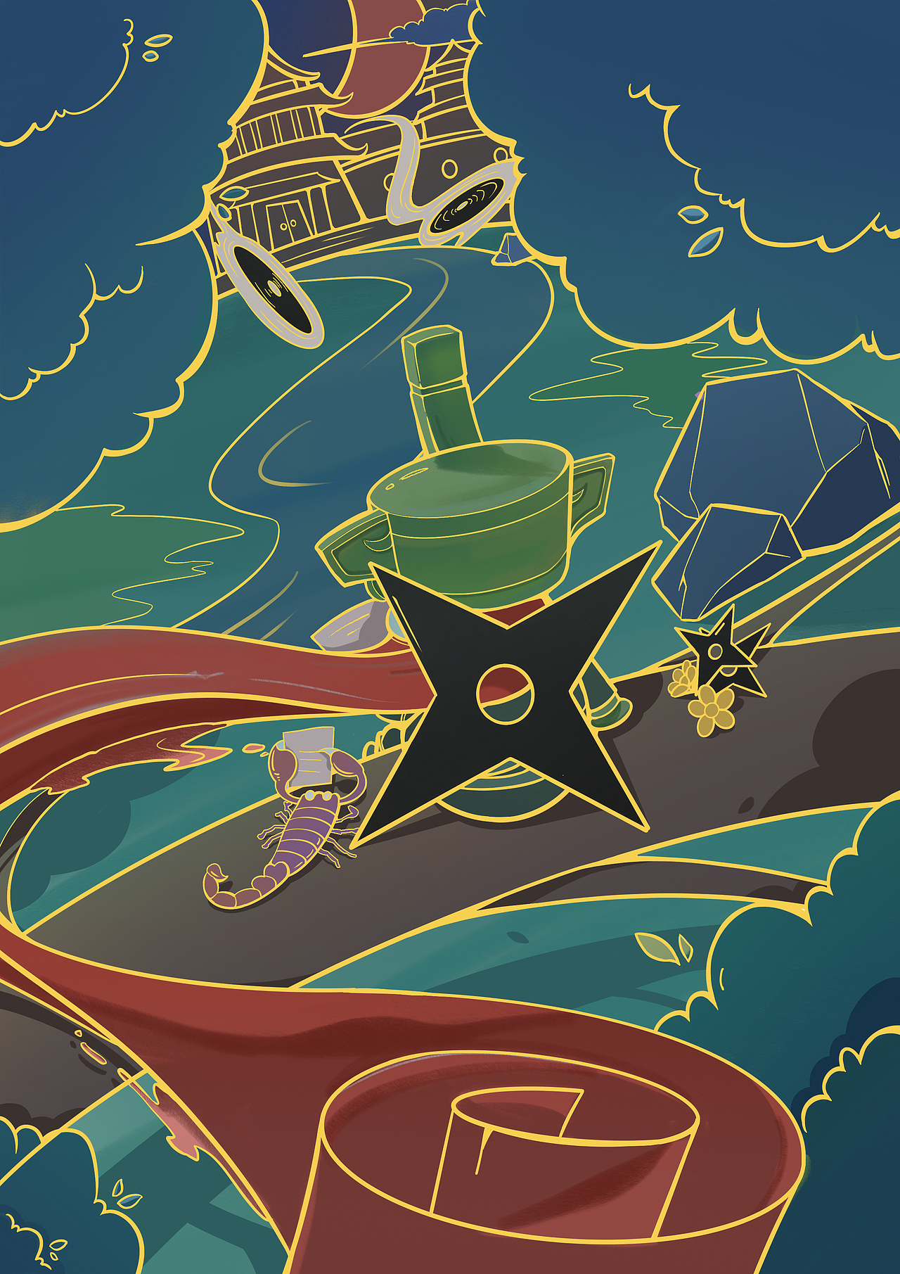 三星堆插画及ip设计