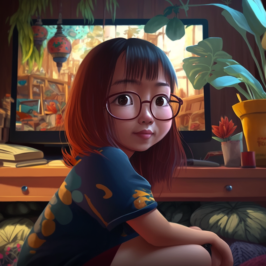 ai插画头像卡通 一组很可爱的AI儿童画，可以作头像