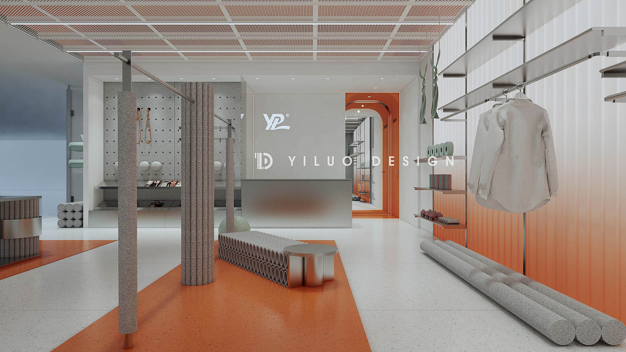 YILUO DESIGN｜YPL运动潮流品牌服饰店铺形象设计（图ZMzYxMDU4NTEy） - 商业空间设计 - 站酷设计师一落设计事务所原创素材 - 站酷ZCOOL