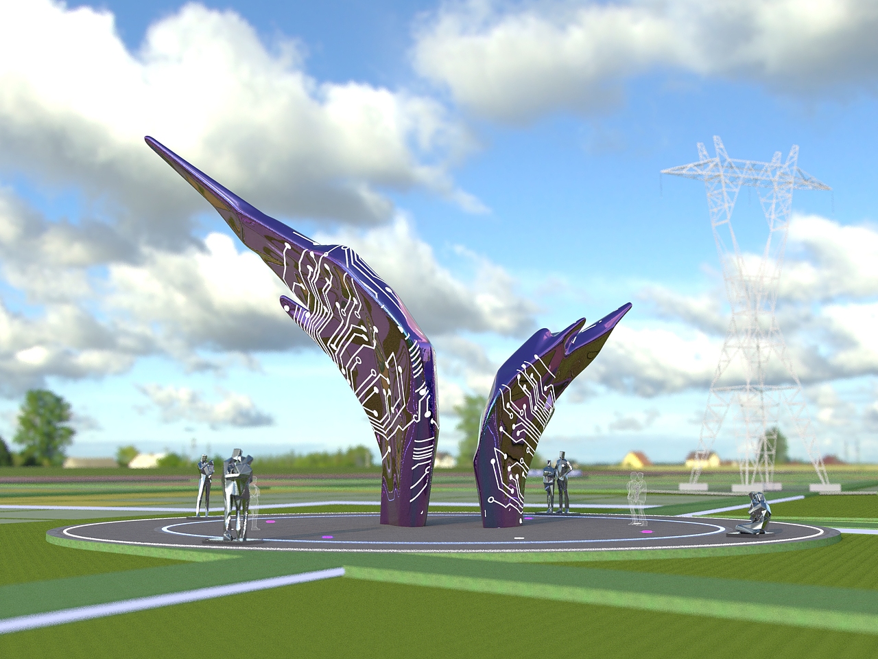 《飞翔之翼》（图ZMzM5MTQzMTg0） - 雕塑 - 站酷设计师袁启成原创素材 - 站酷ZCOOL