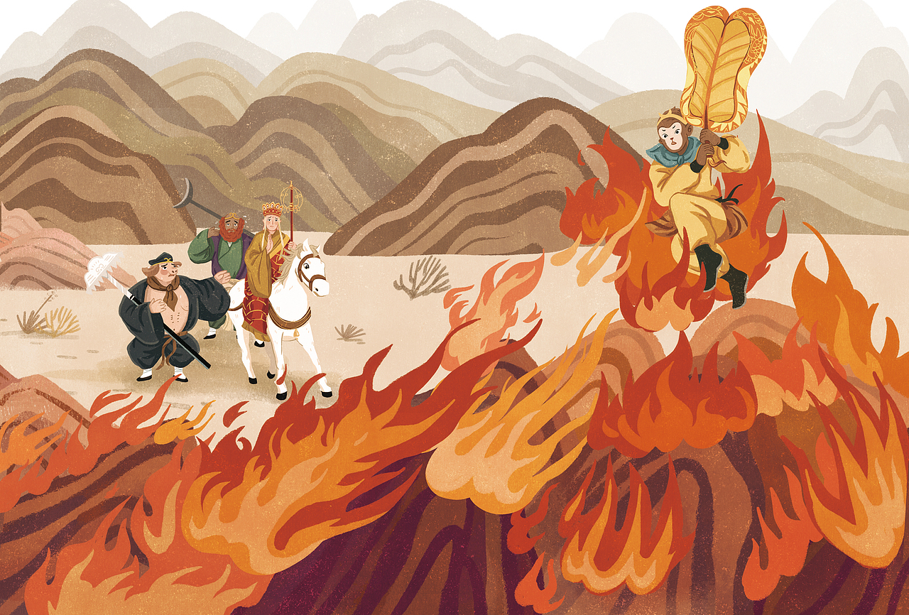 《超级西游记》故事插图（图ZMjk5NjEyNDgw） - 儿童插画 - 站酷设计师RiZi_原创素材 - 站酷ZCOOL