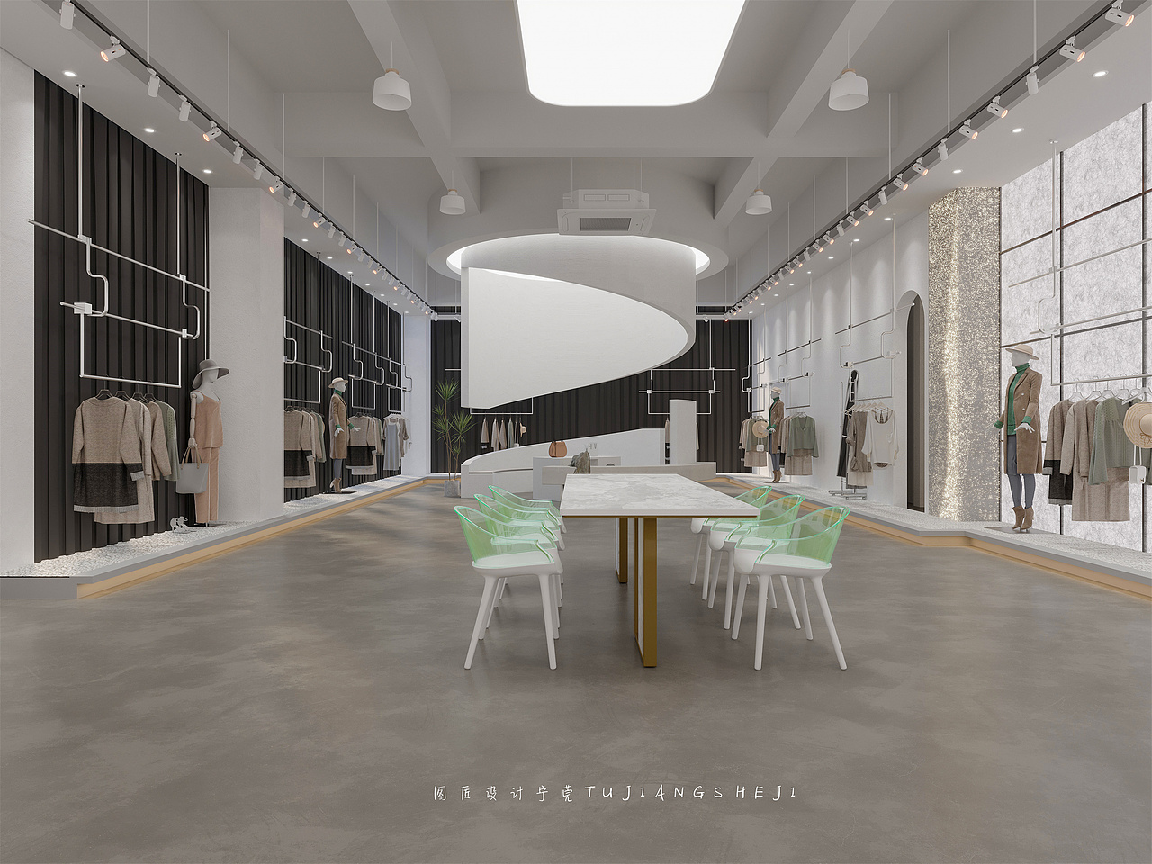质感服装店 | 诠释现代空间设计的完美之道（图ZMzY0NzY1Mzg0） - 商业空间设计 - 站酷设计师宁莞设计原创素材 - 站酷ZCOOL