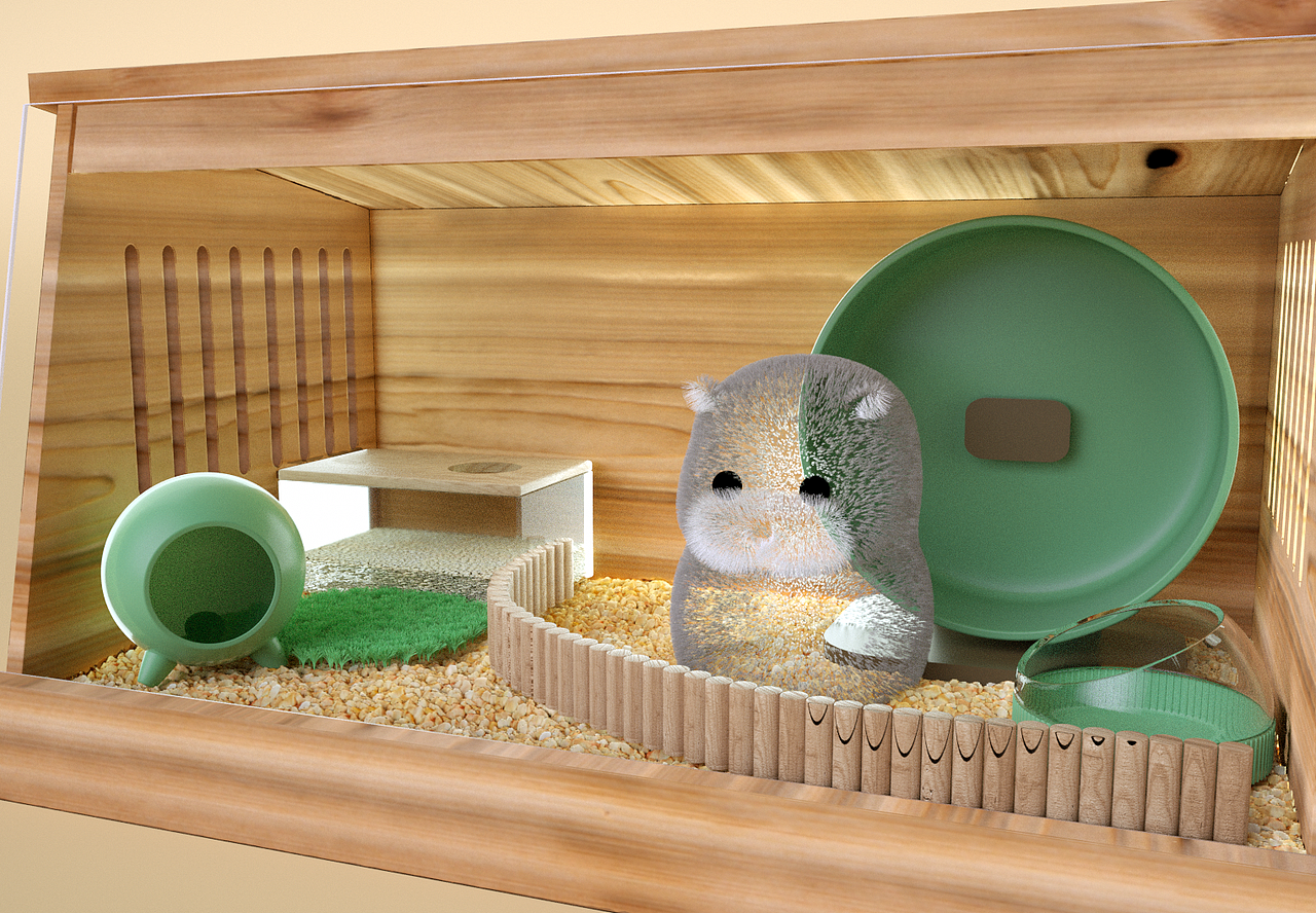 C4D材质-金丝熊木笼