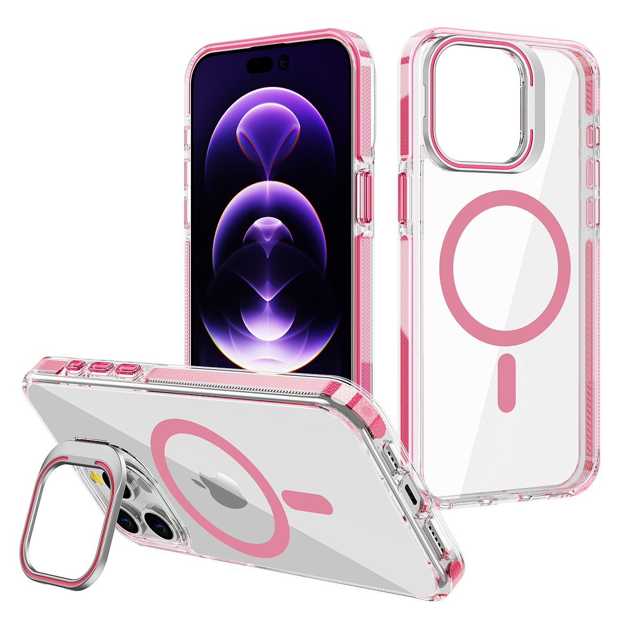 镜头框支架透明手机壳