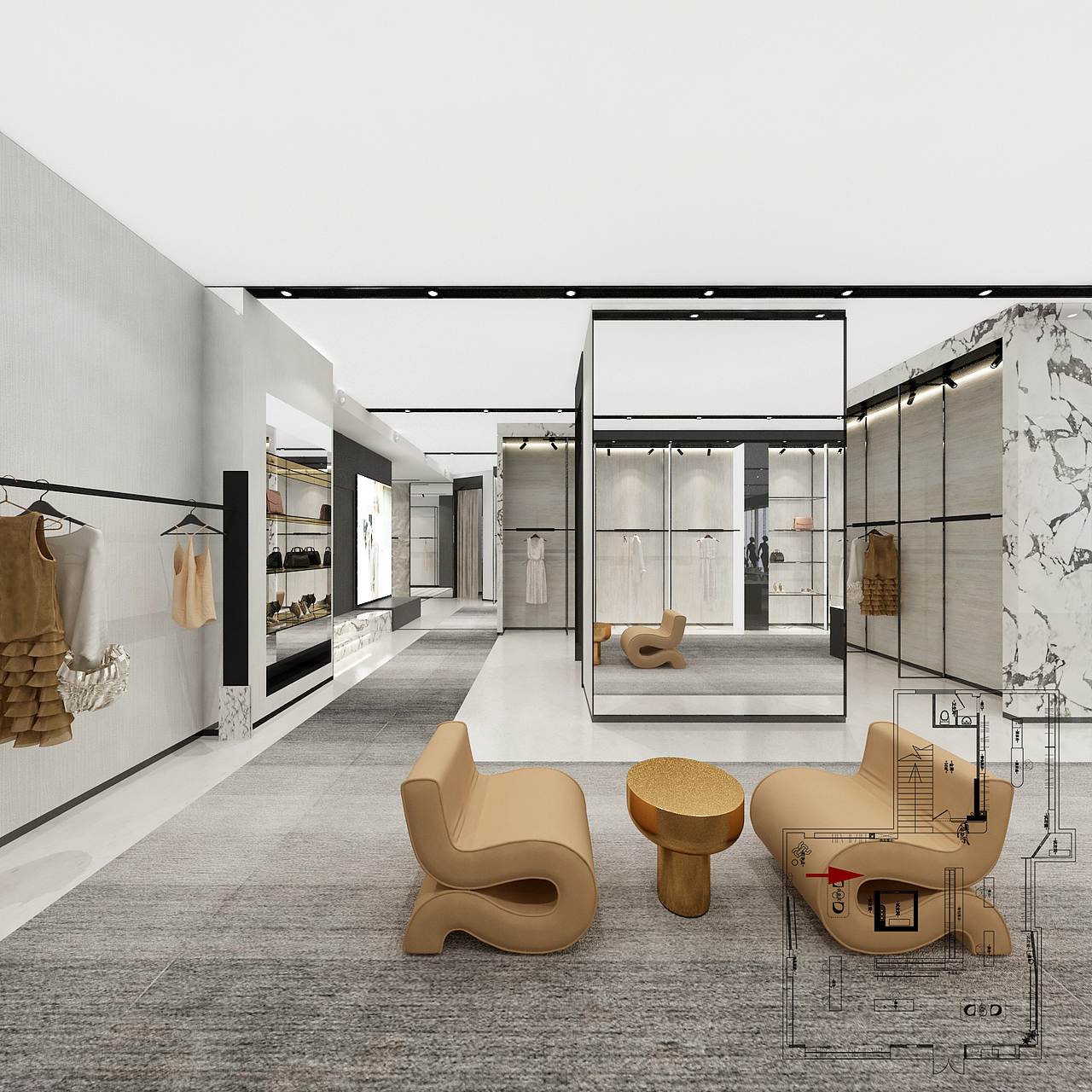 原创黑白买手店设计（图ZMzUzNjEwNjg4） - 商业空间设计 - 站酷设计师设计师文皓原创素材 - 站酷ZCOOL