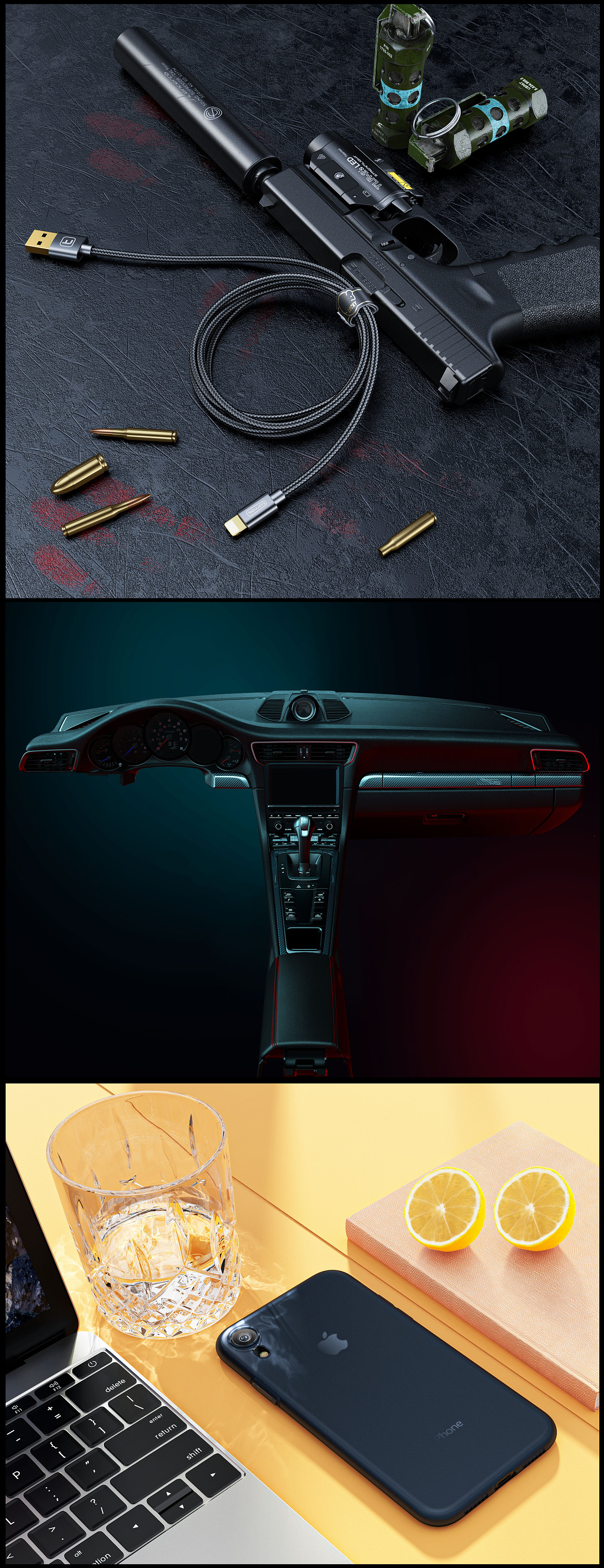 2021年耳机/数据线/充电头/练习图/渲染合集