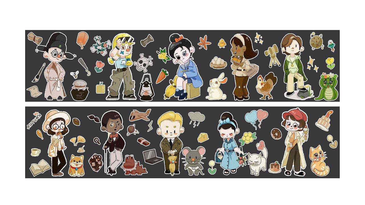 这样的作品集如何找到插画实习?