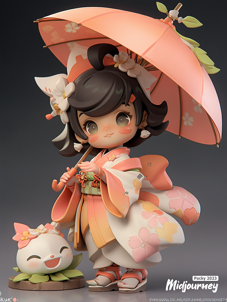 Kimono Girl【盲盒手办】（图ZMzM5NjY3NDY0） - AI作品 - 站酷设计师PockyMini原创素材 - 站酷ZCOOL