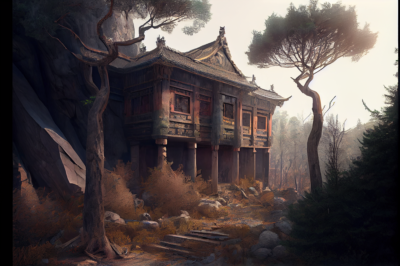 AI/中国神话古风妖侠题材 场景概念设定 黑色神话（图ZMzI1MjU5OTI4） - AI作品 - 站酷设计师子都树蚁原创素材 - 站酷ZCOOL