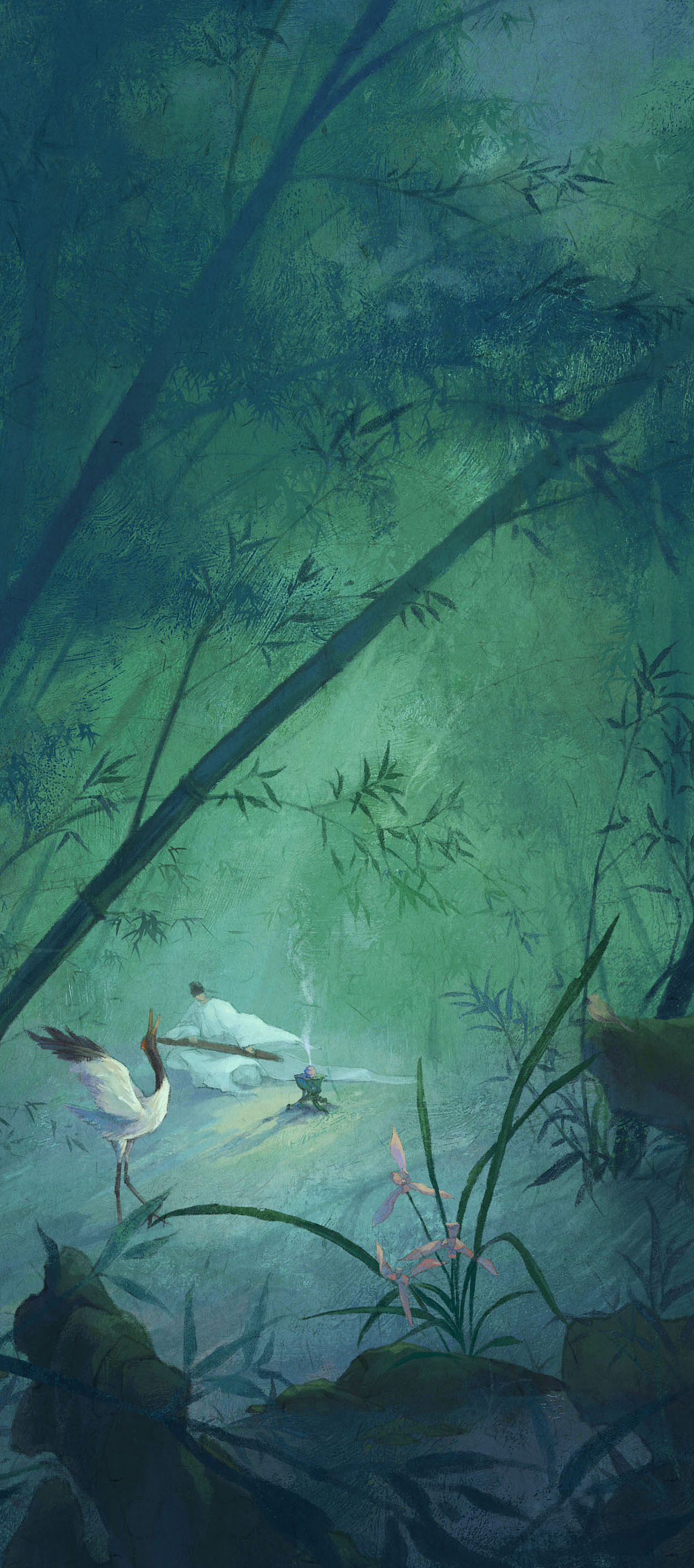 竹里馆（图ZMzU0NTYzNjA0） - 商业插画 - 站酷设计师牧之的插画原创素材 - 站酷ZCOOL