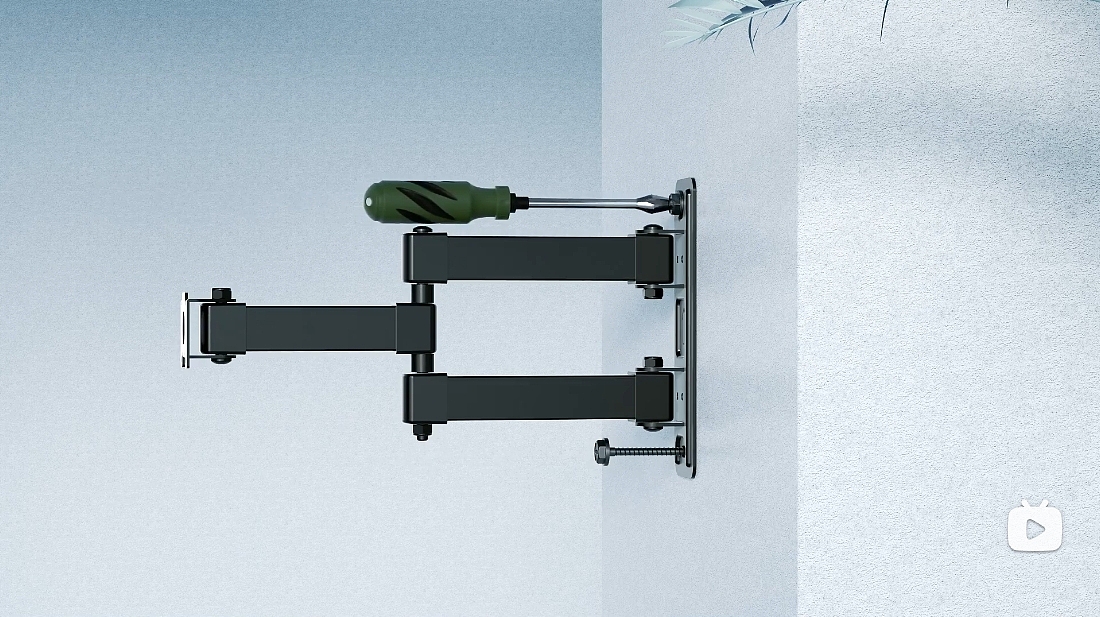 电视挂架三维视频