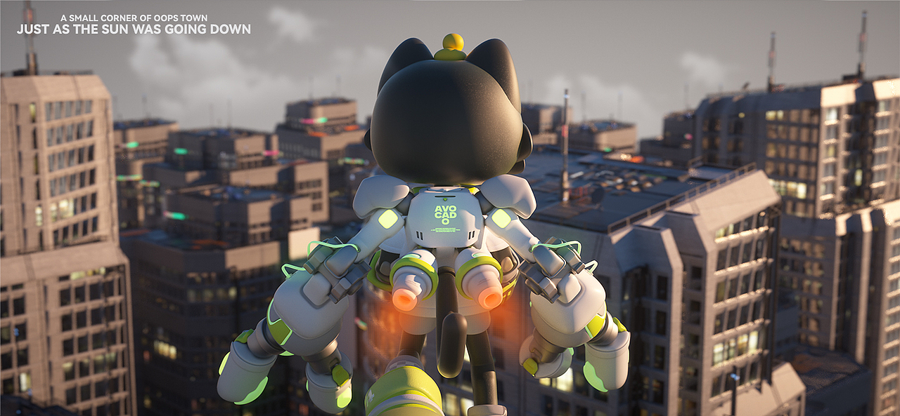 IP角色设定-拽拽喵和宠物小紫