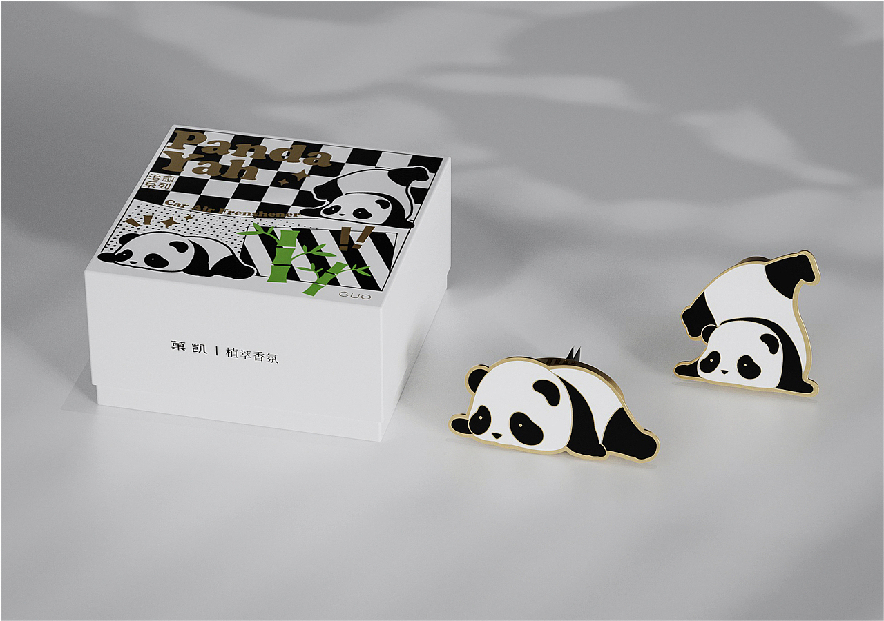panda yah 熊猫车载出风口香氛（图ZMzM2MDU1OTcy） - 宣传物料 - 站酷设计师隔壁女孩的男友原创素材 - 站酷ZCOOL