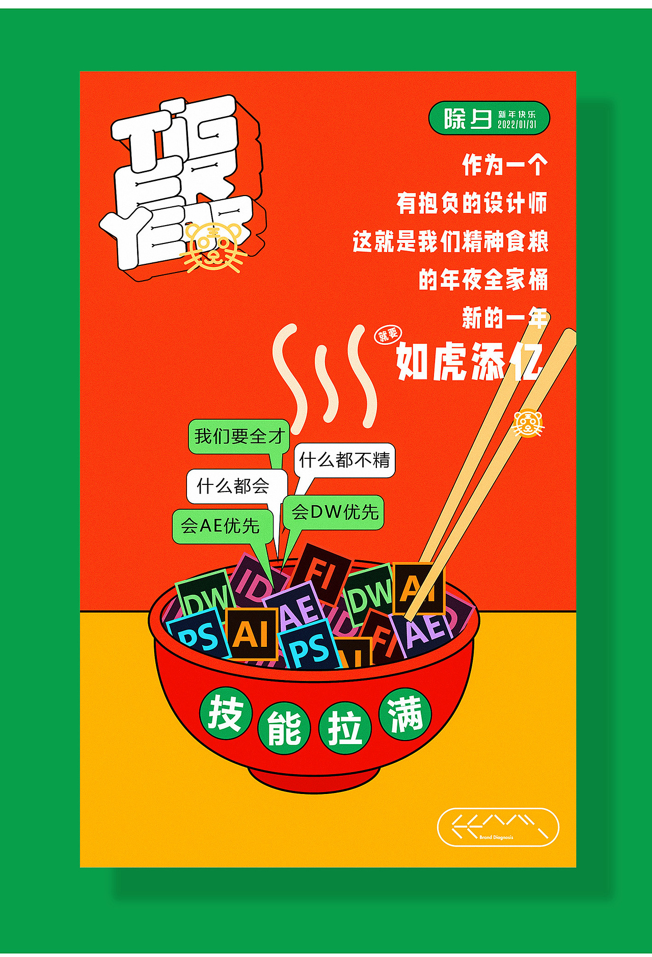 虎年春节KV海报（图ZMzE3MTg2MTE2） - 海报 - 站酷设计师布一先生原创素材 - 站酷ZCOOL