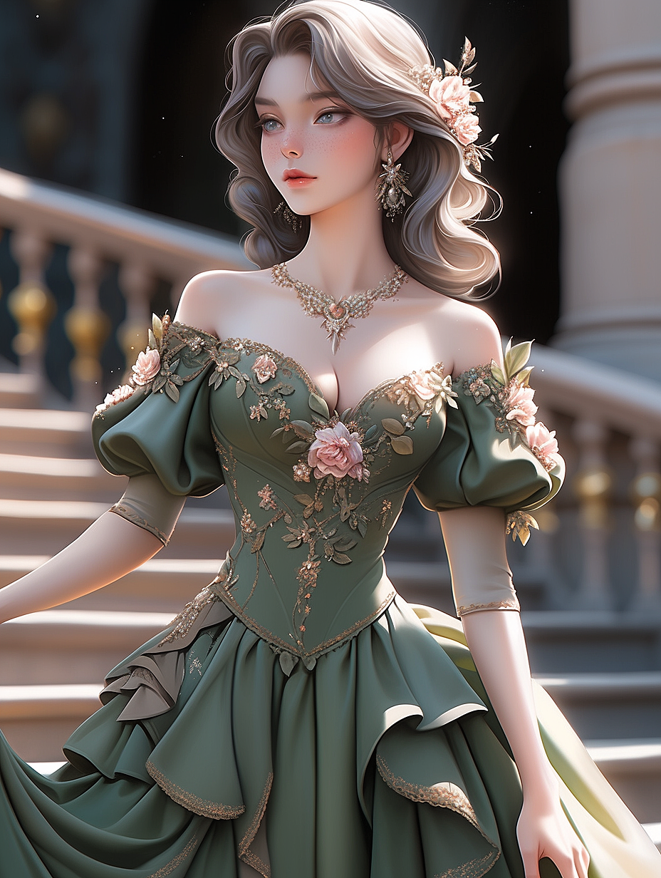 【AI探索】华丽的礼服系列（15）（图ZMzQ5MjM0MDA0） - 休闲/流行服饰 - 站酷设计师爱喝水的虫子原创素材 - 站酷ZCOOL