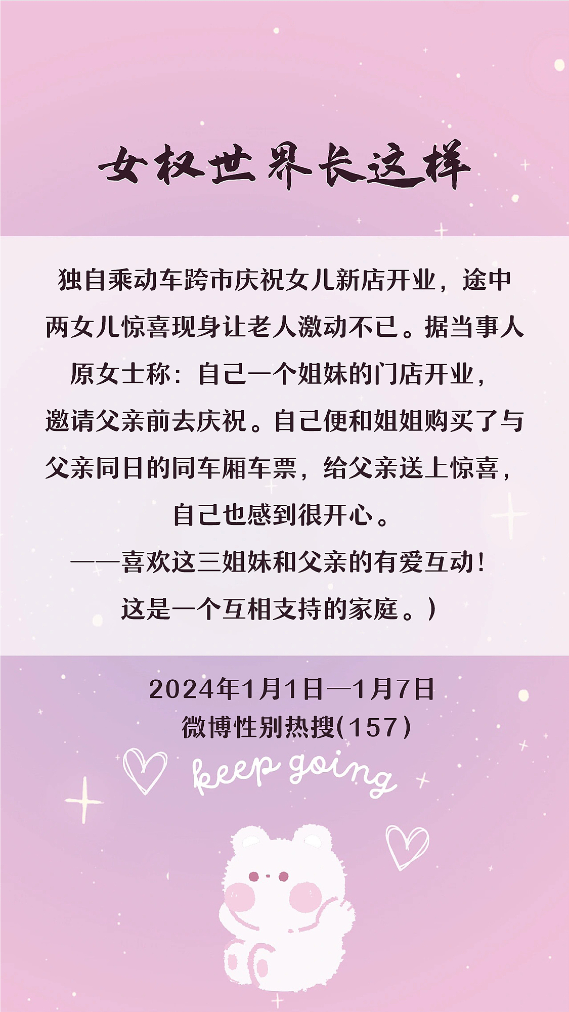 阿p-女权世界长这样73: 1/1/2024-1/7/2024（下）