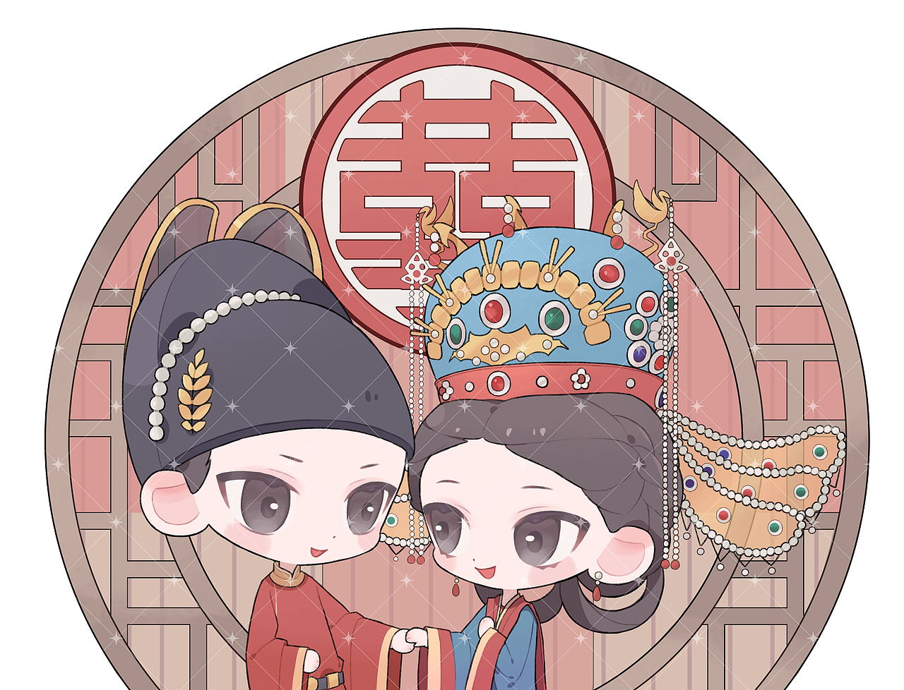 《棠木依旧》赠品q版插画