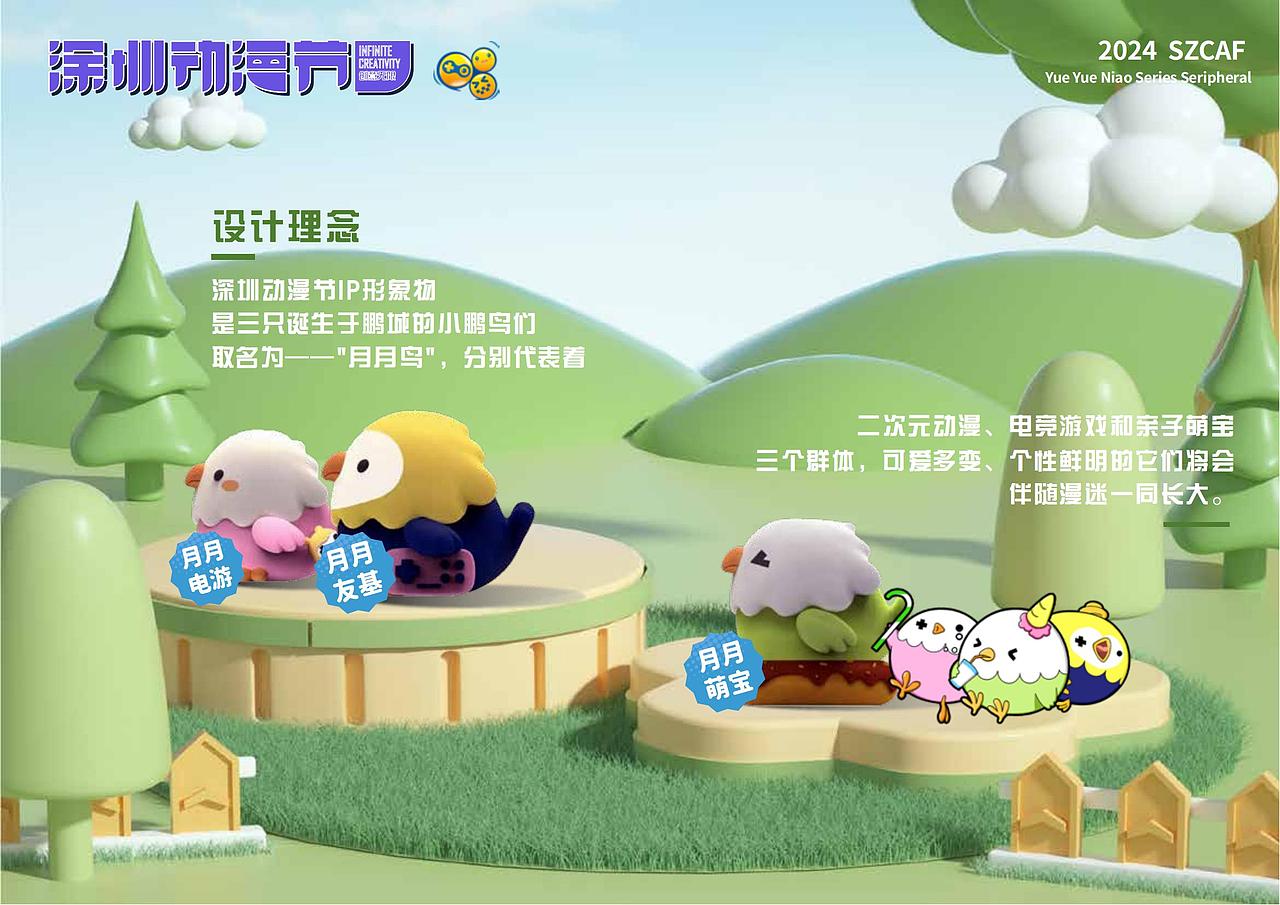 2023-深圳动漫节IP形象”月月鸟“周边设计
