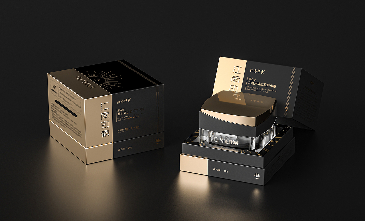 江南印象-北极光抗皱眼精华露（图ZMzEzNjkxMDg0） - 包装 - 站酷设计师芥末樽又樽原创素材 - 站酷ZCOOL