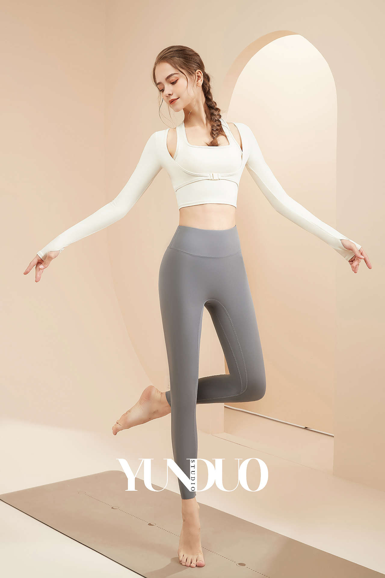 五度碳  运动服  瑜伽服拍摄