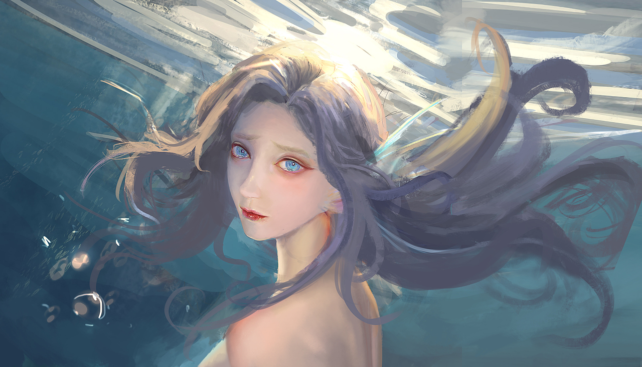 海底人鱼（图ZMzYwNjMwNDI4） - 创作习作 - 站酷设计师重生之我不想画画原创素材 - 站酷ZCOOL