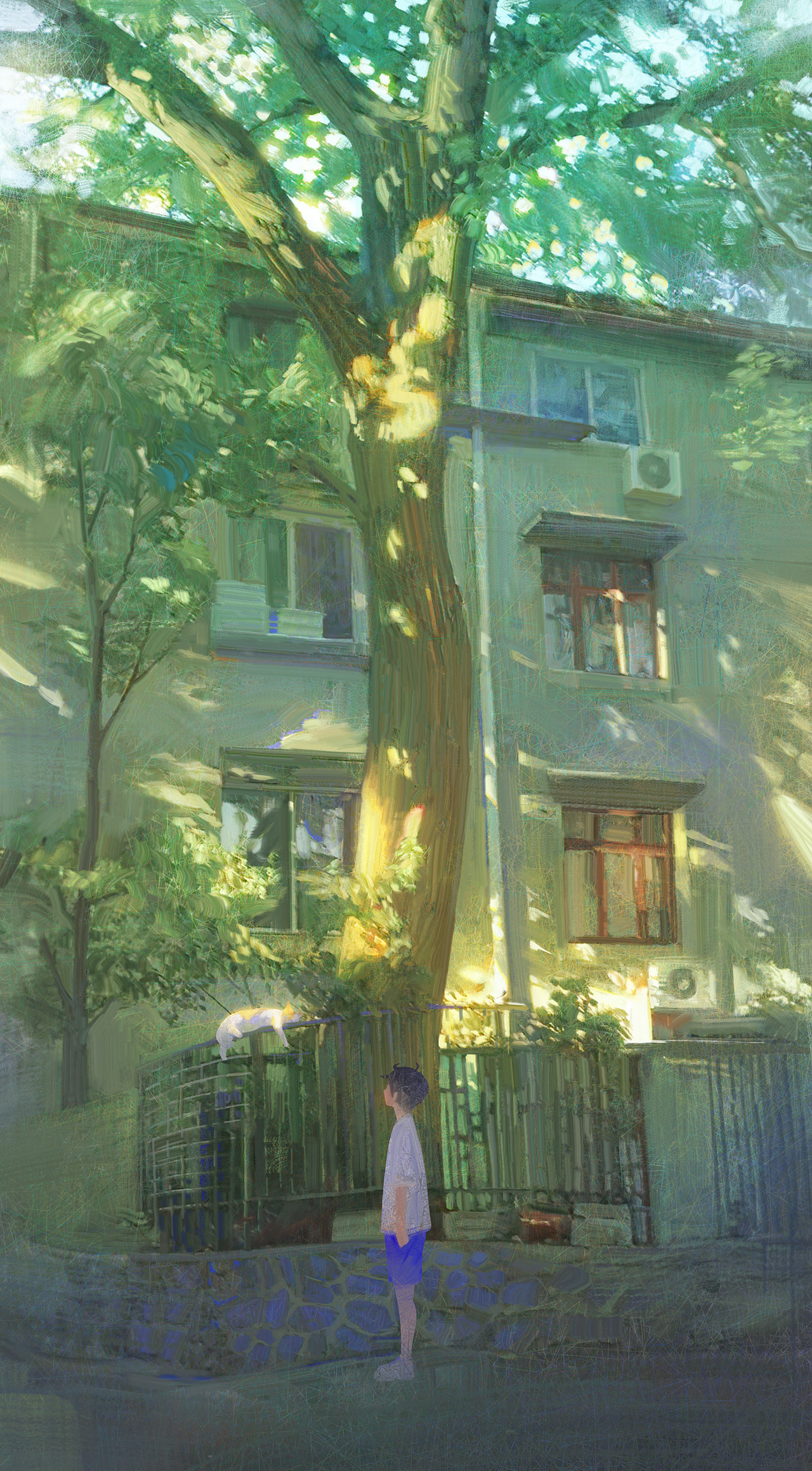 走进夏天里（图ZMzQ5MjIzNTA0） - 艺术插画 - 站酷设计师肥猫加天使原创素材 - 站酷ZCOOL