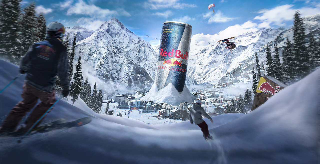 红牛运动广告合成