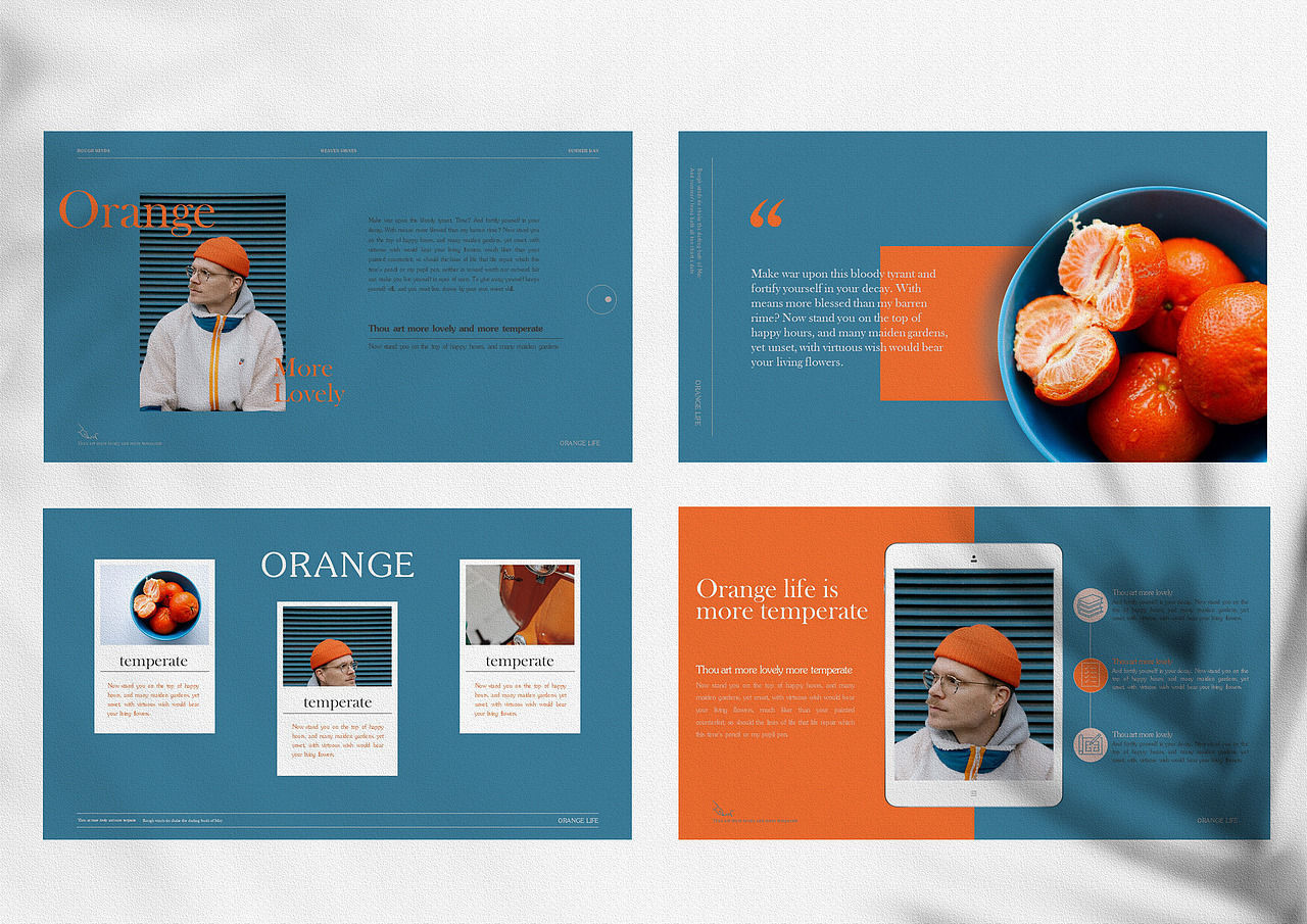 PPT模板 | Orange 当[橘]者迷（图ZMjk2ODgwMTk2） - PPT/Keynote - 站酷设计师fromdoudou原创素材 - 站酷ZCOOL