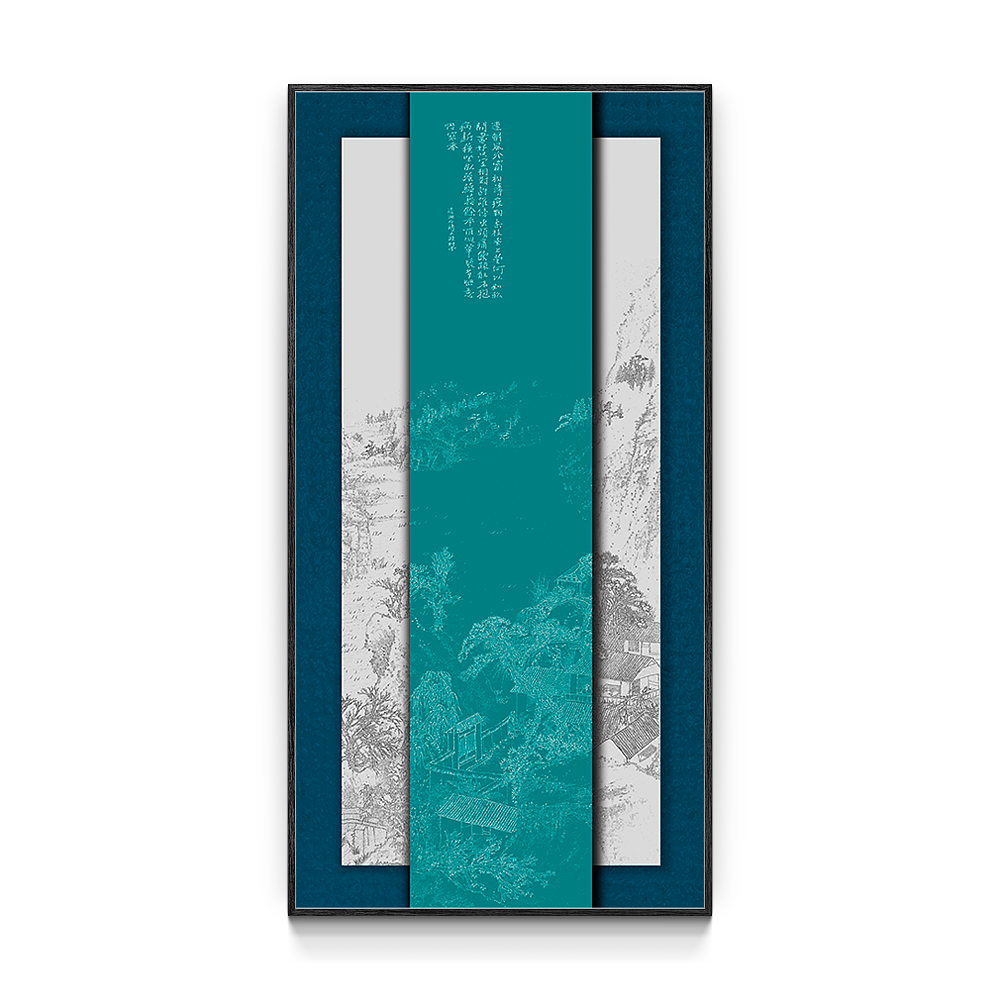 玄关立体浮雕肌理画