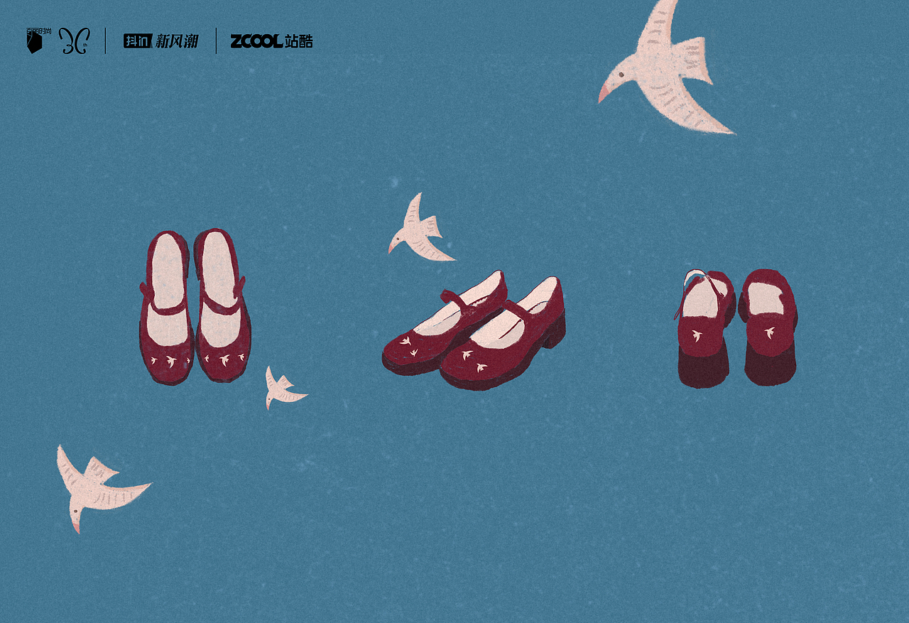 【女孩与和平鸽】（图ZMzA4NTAyNzc2） - 鞋履设计 - 站酷设计师东马原创素材 - 站酷ZCOOL