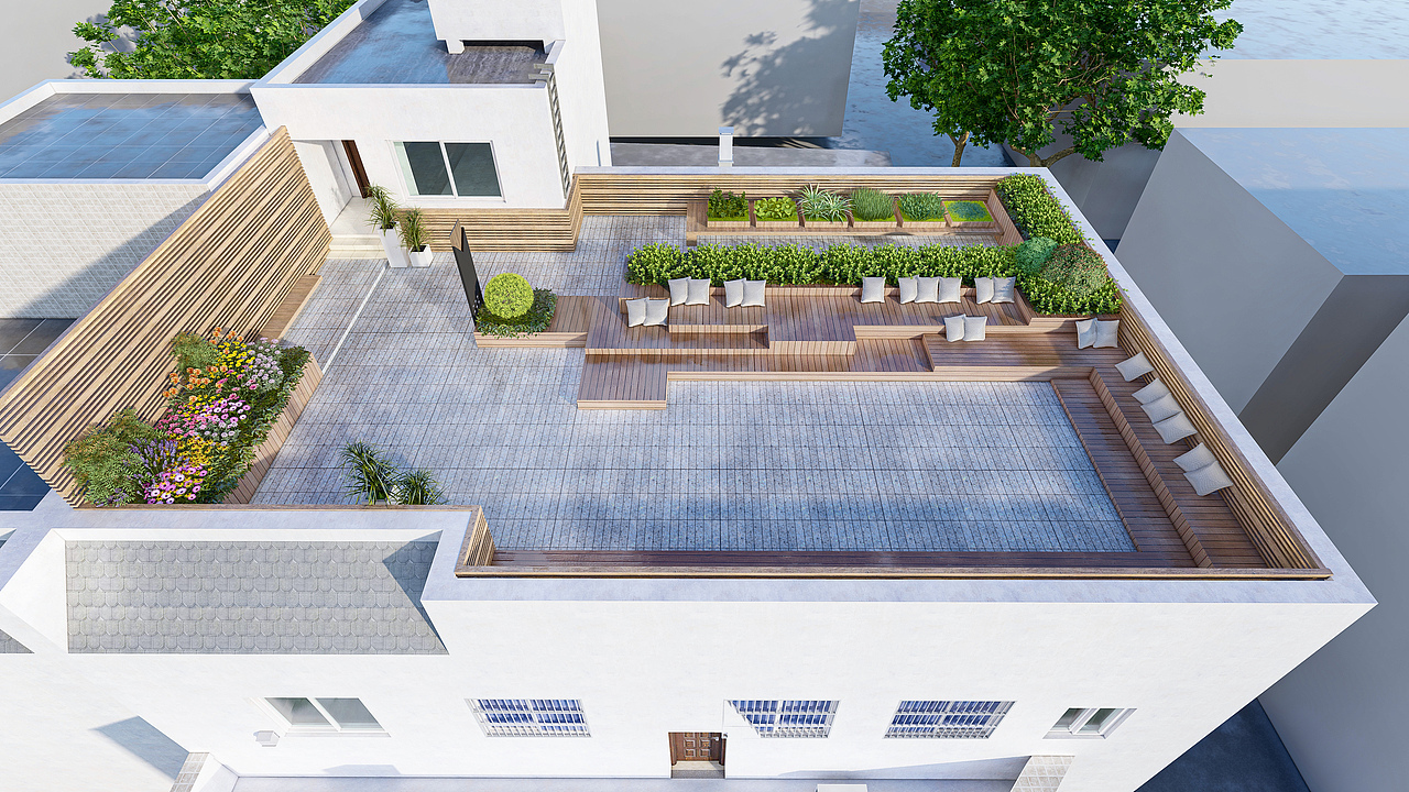 200㎡ 现代风格屋顶花园 多方案（图ZMzI0MTU1OTMy） - 景观设计 - 站酷设计师梁西凹原创素材 - 站酷ZCOOL