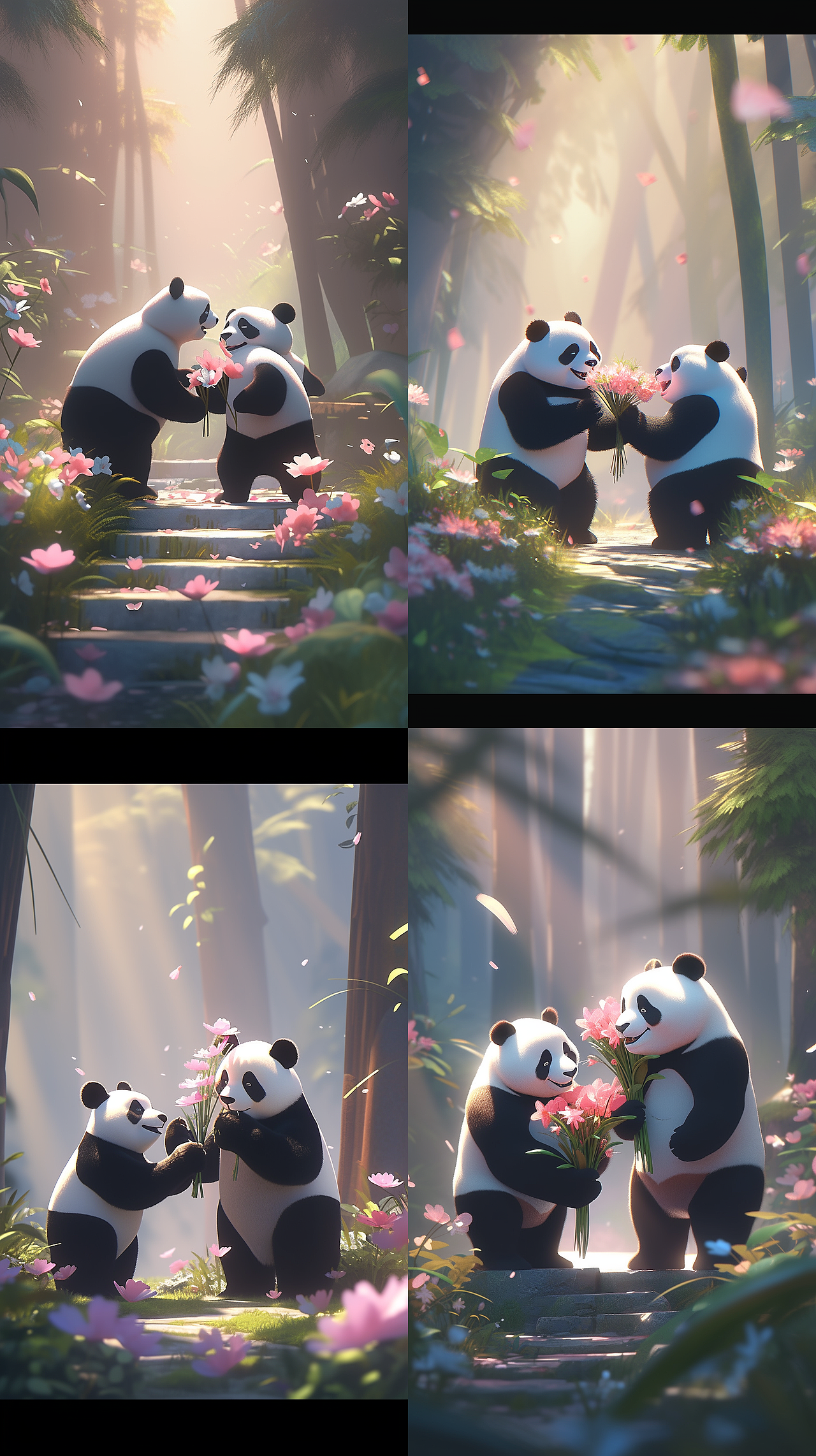 熊猫插画熊猫送花母亲节大熊猫国宝花花手机壳壁纸（图ZMzQ0MzM2Njcy） - 商业插画 - 站酷设计师画画的小可原创素材 - 站酷ZCOOL