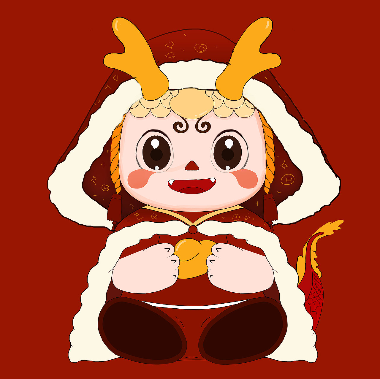 2024年卡通龍年寶寶（圖ZMzY0NDEzNjg0） - 兒童插畫 - 站酷設(shè)計(jì)師守株兔原創(chuàng)素材 - 站酷ZCOOL