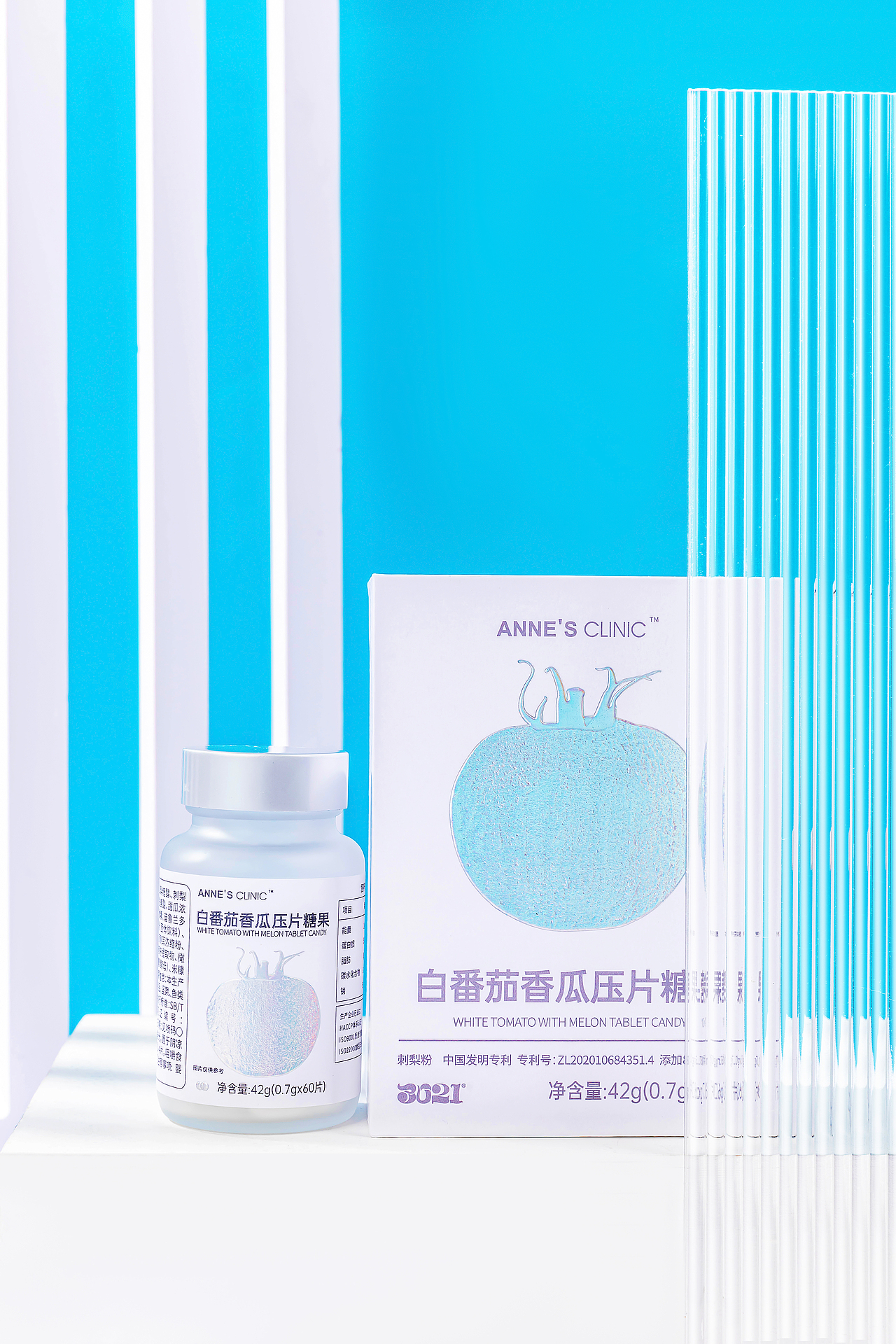 白番茄香瓜压片糖果升级款产品