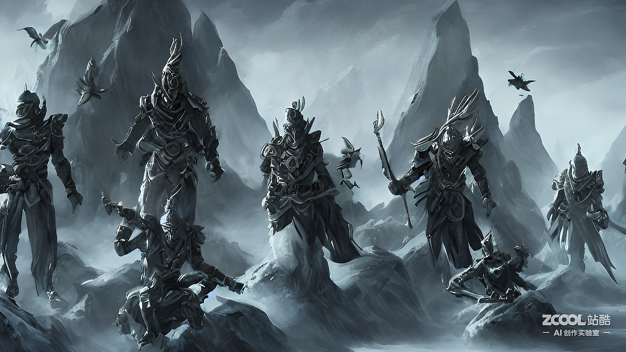 #AI實(shí)驗(yàn)室#鬼王陰兵系列（圖ZMzIzNTg0NDg0） - AI作品 - 站酷設(shè)計(jì)師lalia原創(chuàng)素材 - 站酷ZCOOL