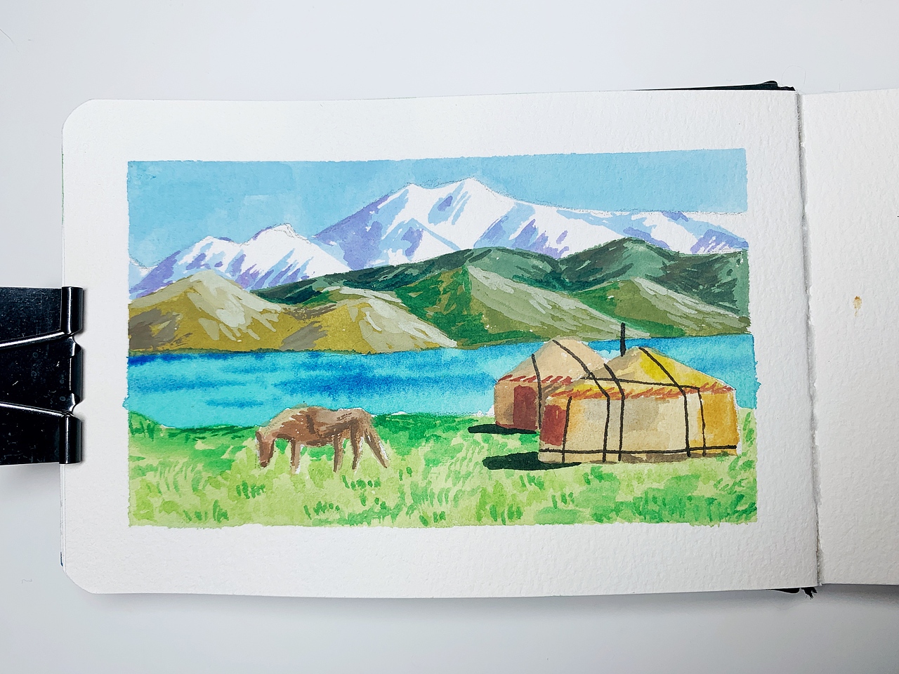 草原 | 不透明水彩手绘（图ZMzI0NDgyNDY4） - 创作习作 - 站酷设计师DeerMoon原创素材 - 站酷ZCOOL