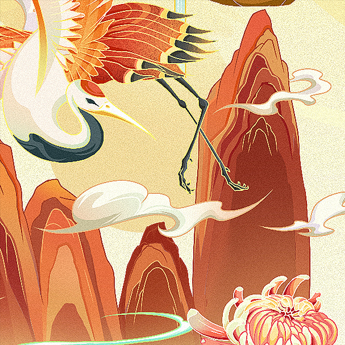 重阳节IP插画海报