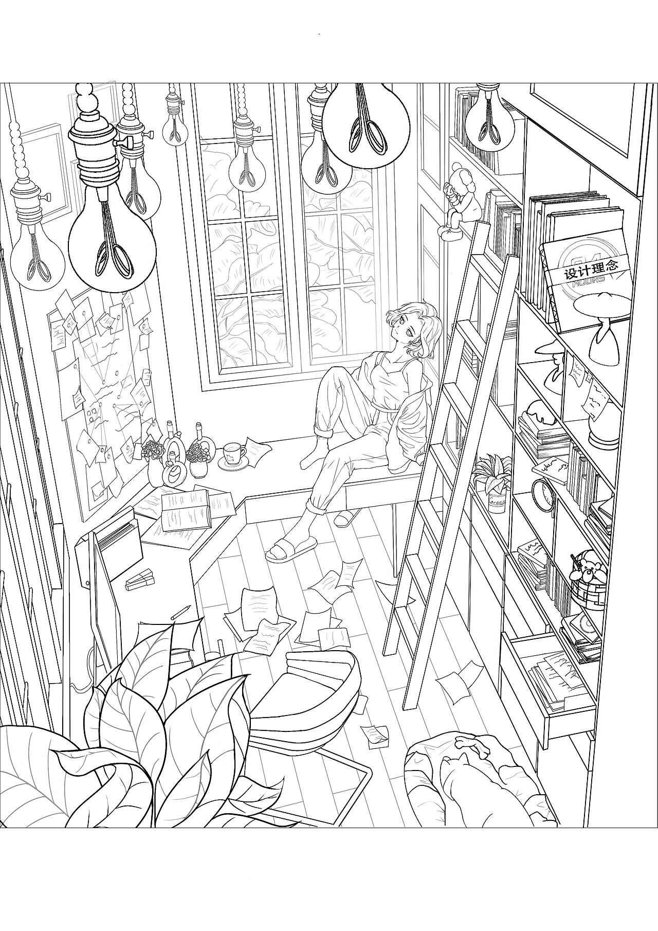 陷入沉思的设计师小姐姐(CG美术基础)（图ZMzI0MTMwMDMy） - 商业插画 - 站酷设计师汤米哥哥原创素材 - 站酷ZCOOL