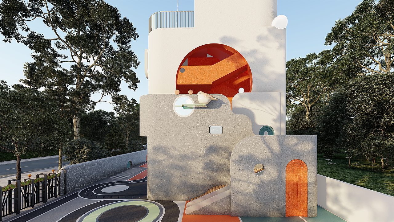 金阳光幼儿园（图ZMzY4MjgwOTUy） - 建筑设计 - 站酷设计师幼儿园建筑设计原创素材 - 站酷ZCOOL