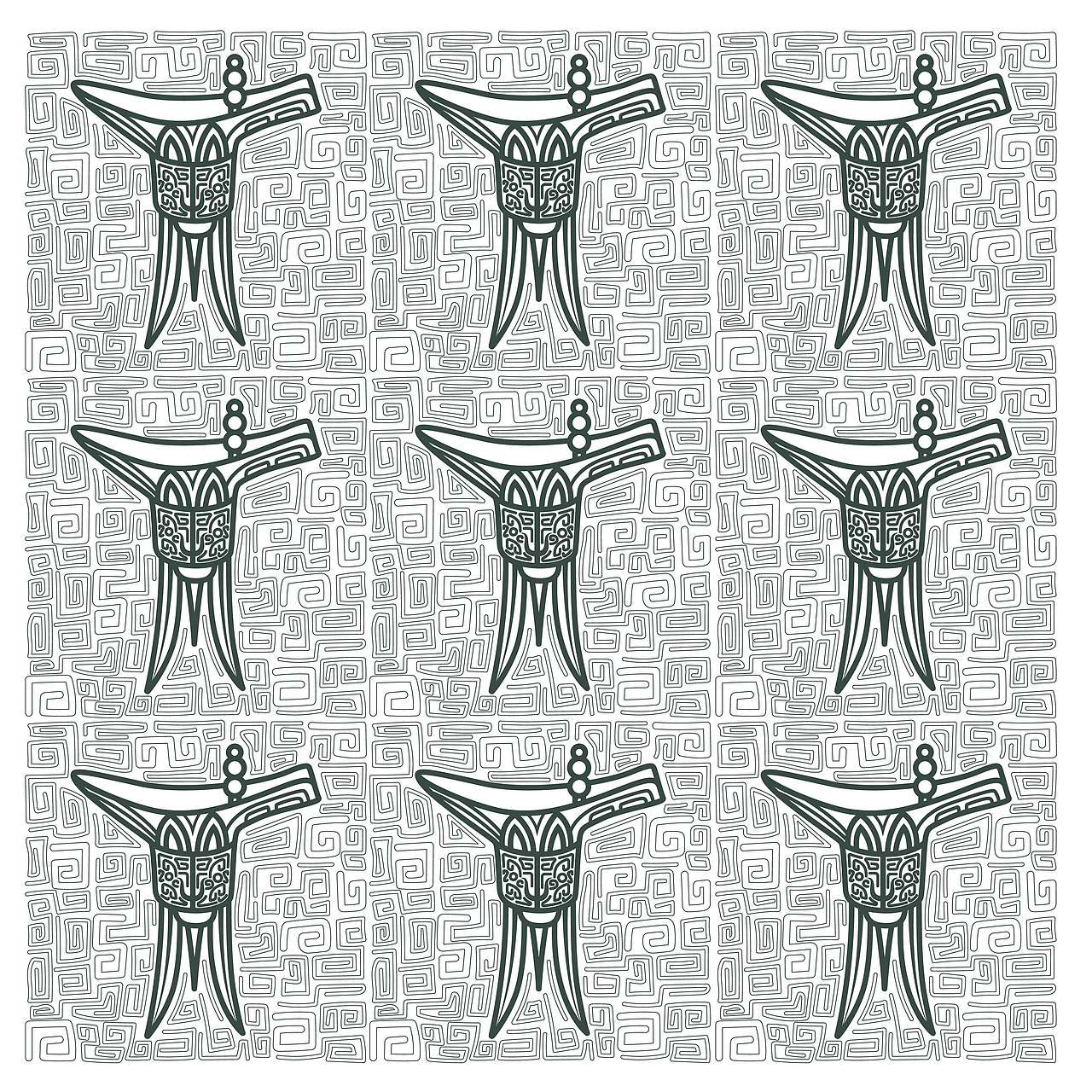 三星堆纹VS青铜器纹（图ZMzQzMzk3NDQw） - 图案 - 站酷设计师字言字语1314原创素材 - 站酷ZCOOL