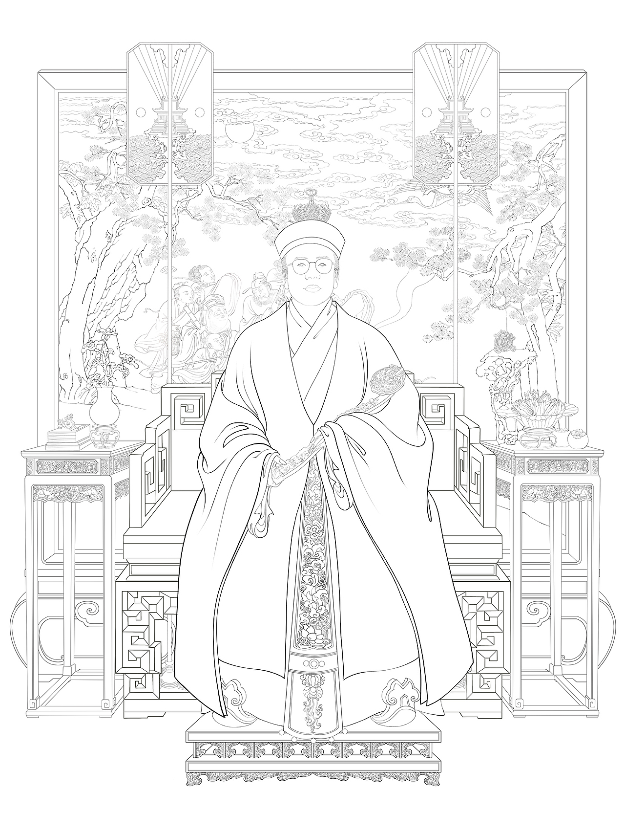板绘工笔人物像（图ZMzEwMDg1NTk2） - 艺术插画 - 站酷设计师一江春水寒原创素材 - 站酷ZCOOL