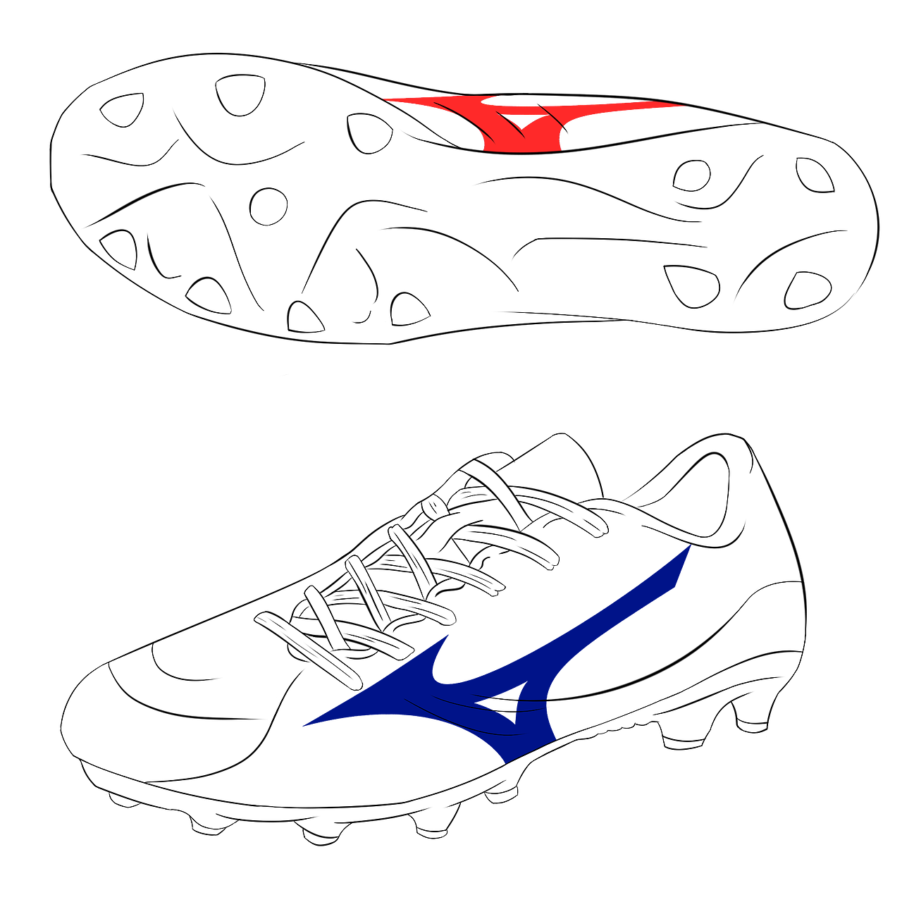 Mizuno soccer（美津浓）【半线稿】（图ZMzM1MzE1MzM2） - 创作习作 - 站酷设计师ErDongyun1993原创素材 - 站酷ZCOOL