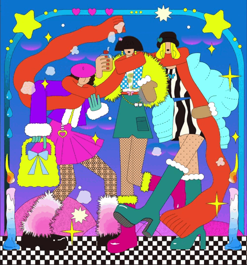 Hi Girl 插画海报（图ZMzIzNzI5MDY4） - 商业插画 - 站酷设计师李哈哈今日无事原创素材 - 站酷ZCOOL