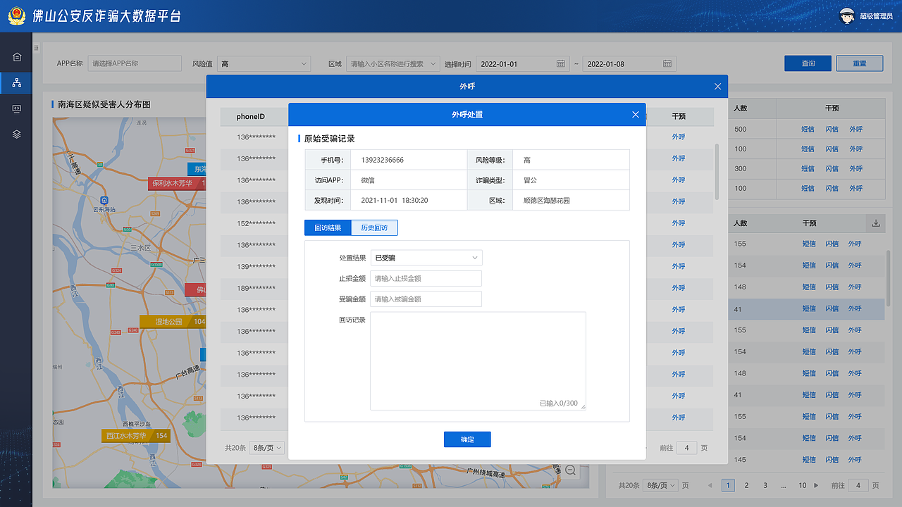 公安反诈大屏+后台系统（图ZMzAwMTI3MjMy） - 其他 - 站酷设计师可可西里201223原创素材 - 站酷ZCOOL