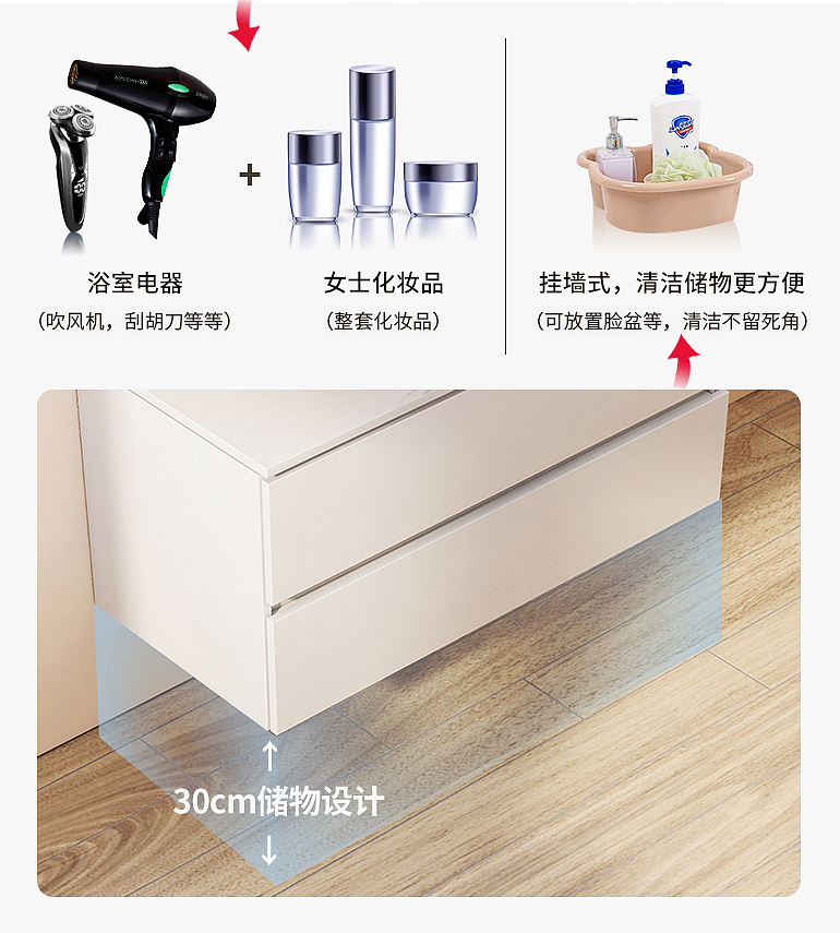 家居厨卫贝拉浴室柜详情页设计制作